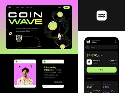 The Coinwave design branding animation app brand branding icon illustration interaction ios mobile motion motion design music ui ux web website website design