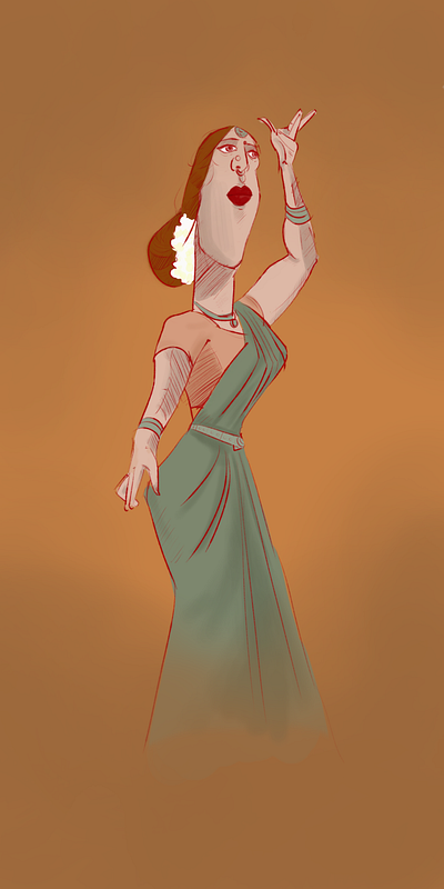 Dancing Lady // नर्तकी art dancing lady digital art illustration