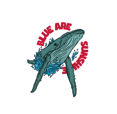 Blue Whale Graphic Tee fishing shirt tonymidi