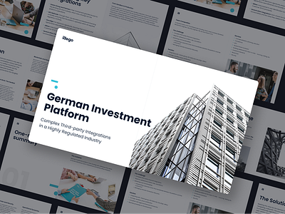 German Investment Platform case study clean figma presentation white