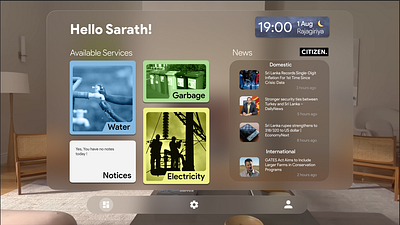 Vision OS UI app design