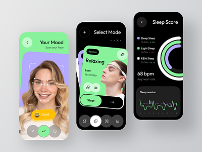 Sleepisol Plus – Medical Sleep Tracker Device app automation b2b care crm design health healthcare iot medical meditation mobile saas sleep smart software tracker ui ux uxdesign