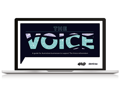 dentsu 'The Voice' advocacy branding corporate marketing design graphic design illustration internal marketing logo typography vector