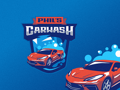 Car Wash Logo branding car car logo design graphic design identity illustration logo mark service vector wash logo wasr