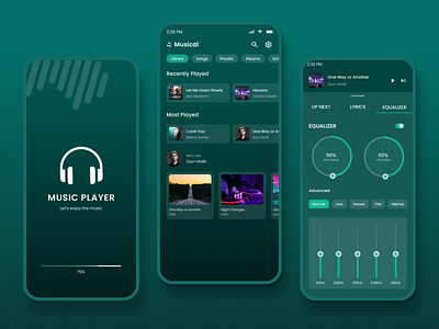Music Player design mobile ui musiic ui ui design uiux design