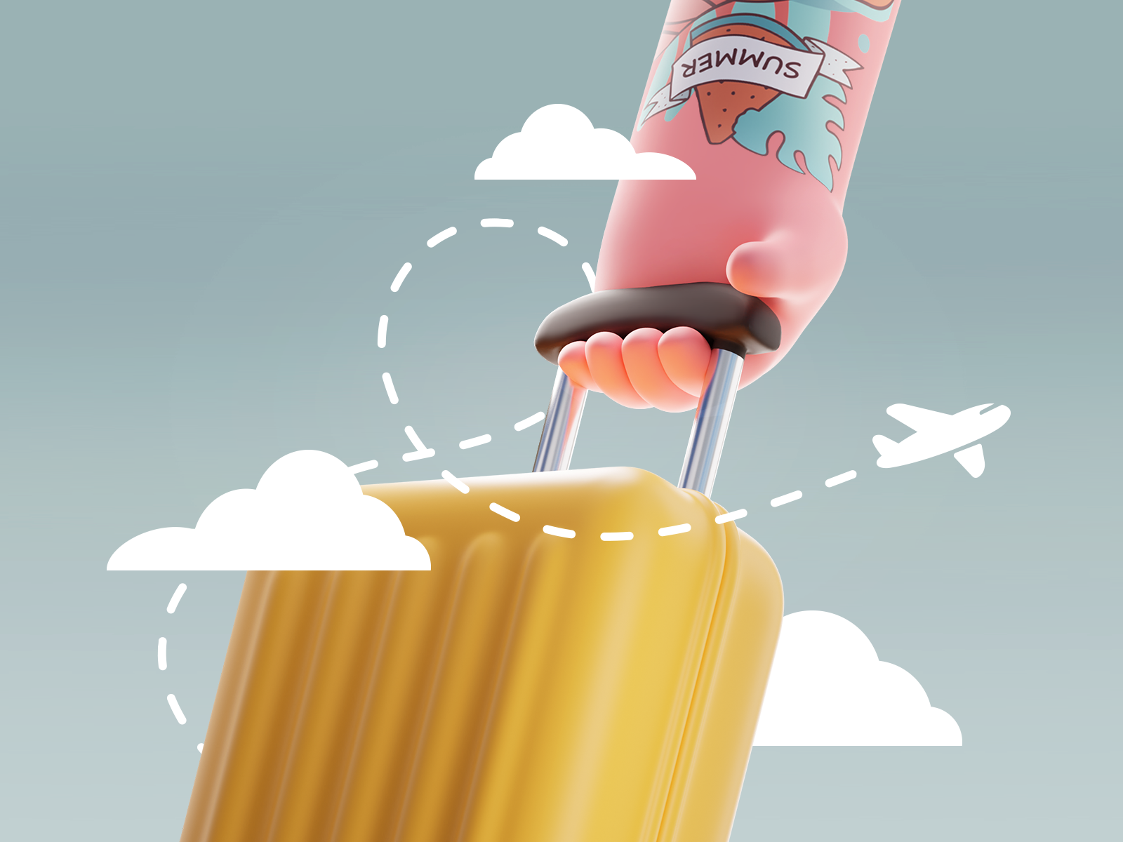 Hand Illustration 2 3d 3dart 3dmodeling blender3d illustration