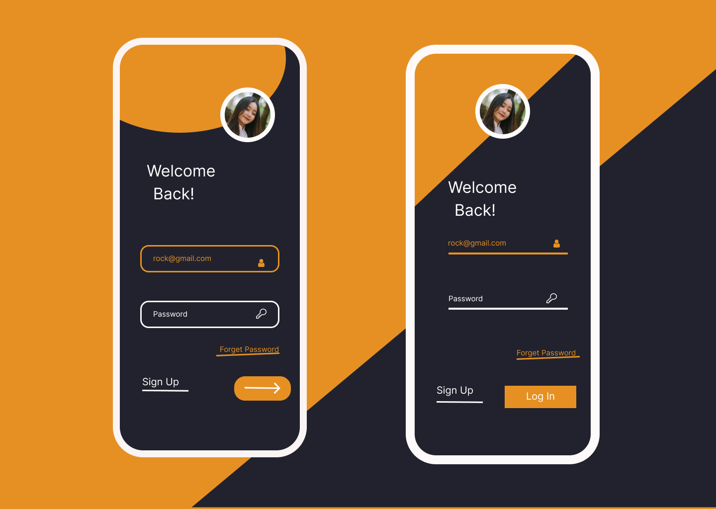 Login and Signup UI design by SAIMA SAGHEER on Dribbble