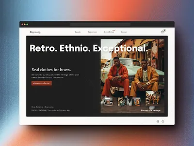 UI Challenge - Dayconiq. brand clothes e commerce france ia retro streetwear ui ux vintage webdesign webflow website
