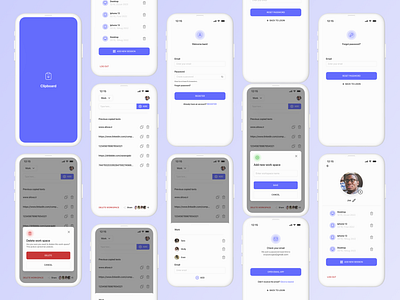 Clipboard- the easiest way to share information between devices app product design ui ux web design