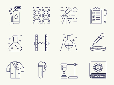 12 Laboratory Icons biology icon icon design icon download laboratory laboratory icon science vector icon