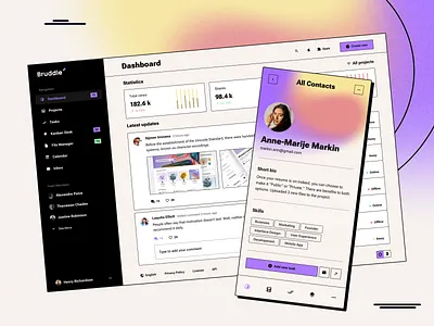 Neo brutalism inspired SaaS Dashboard admin app crm dashboard graphic design inspiration neo brutalism neobrutalism neubrutalism product design project management saas template theme ui ui design ui kit ux web design