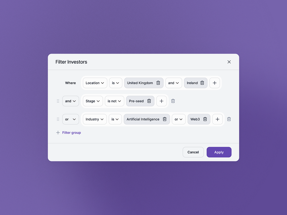 Browse thousands of Filter UI images for design inspiration | Dribbble