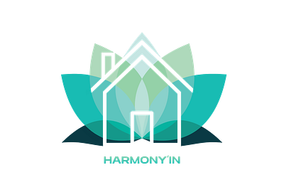 Harmony'in logo architect branding graphic design harmony healing home interior logo nature