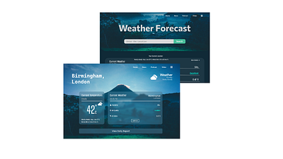 Weather Forecasting Web Application | UI Design animation graphic design ui webdesign