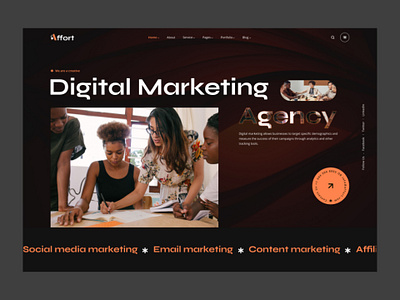 Affort - Digital Marketing Agency business services creative agency digital agency digital marketing envytheme trending ui ui design ux ux design webdesign