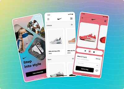 Nike Mobie App - Sneakers animation branding graphic design logo motion graphics ui
