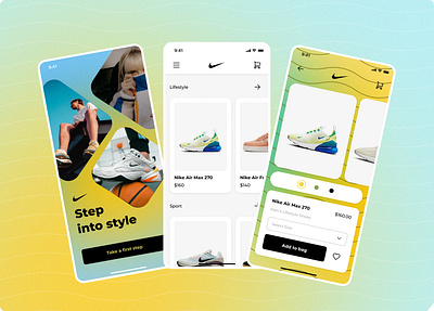 Nike Mobie App - Sneakers 3d animation branding graphic design logo motion graphics ui