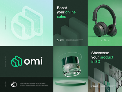 Omi Logo Redesign 360 3d ai ar blockchain branding gradient icon identity lettering logo marketing marketplace rebranding redesign saas tech tool virtual vr
