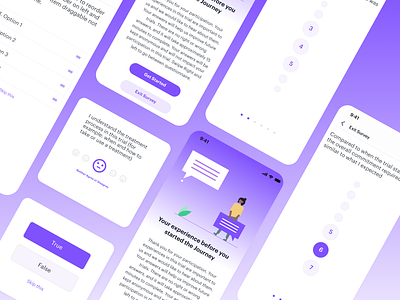Mobile App - Survey Form branding drag and drop form design graphic design illustrations mobile app purple surveys ui ui elements ux