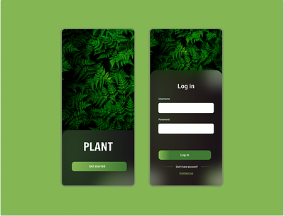 Plant App - Log in Screen agriculture app branding design log in page mobile design plant ui