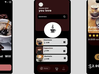 Coffee App app design graphic design mobile app typography ui uiux user experience user interface ux