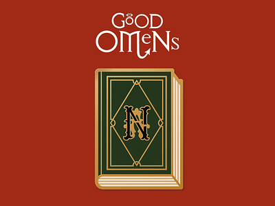 Good Omens - Official Enamel Pin 007 - Agnes Nutter's Book adobe adobe illustrator amazon badge books enamel pin gold pin good omens graphic design kickstarter merchandise minimal neil gaiman pin product terry pratchett tv show vector witch witchcraft