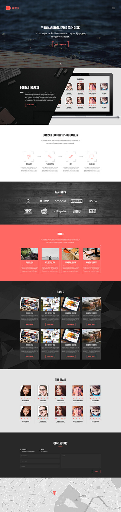 Bonzaii - Homepage design landing page ui user interface ux webdesign website