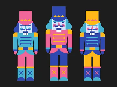 Nutcracker Illustration christmas festive geometric icon illustration minimal nutcracker vector