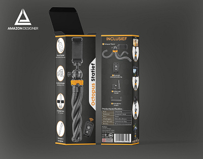 Packaging Design || Octopus Tripod amazon product packaging branding graphic design packaging packaging design product design product packaging product packaging design