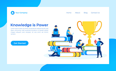 Knowledge Illustration book character concept illustration knowledge landing page