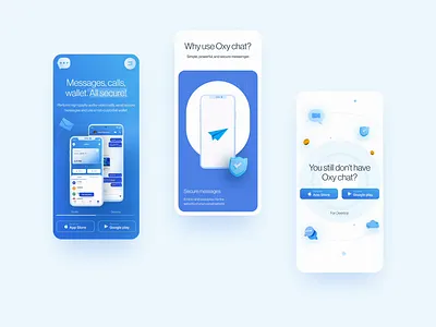 Oxy chat adaptive animation clean interactive mobile motion graphics product ui ux web