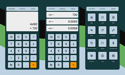 Basic Calculator Design app design ui