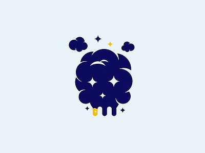 cloud skull cloud logo skull