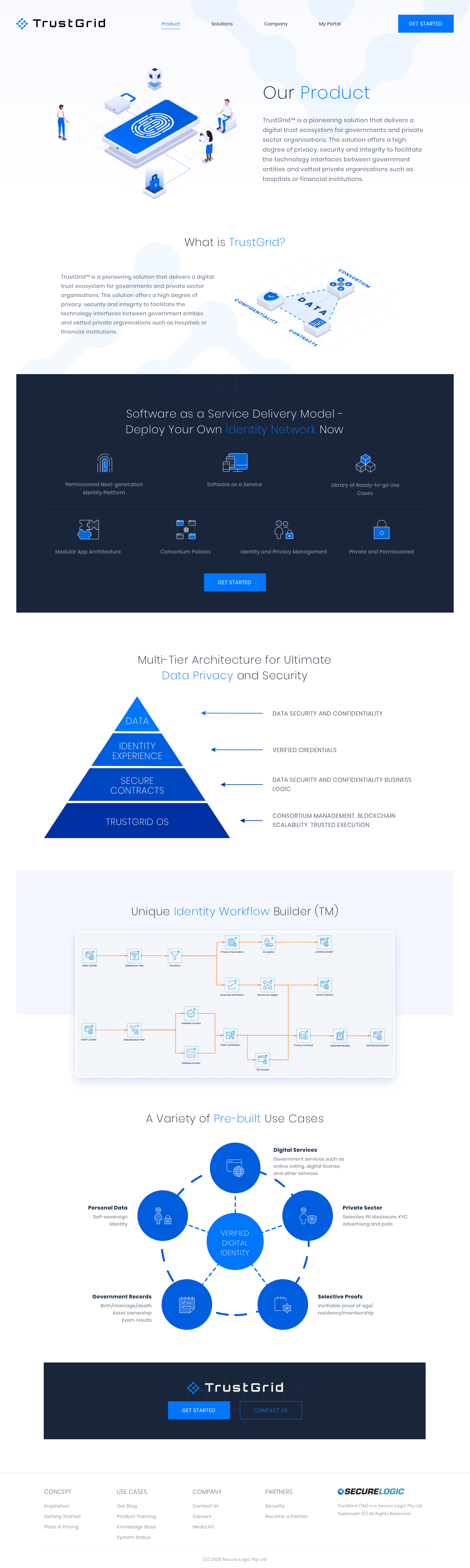 TrustGrid - Homepage design landing page ui user interface ux webdesign website