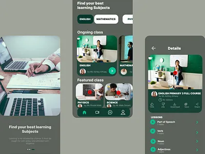Learning App app design graphic design mobile app typography ui uiux user experience user interface ux