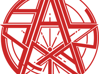 Hail Seitan abstract abstract lettering black design devil funny graphic design hail satan lettering logo pentagram red satan seitan star vector vegan veganism words