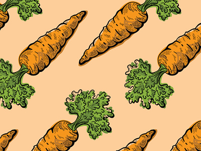 Carrot Seamless Pattern carrot carrots design draw drawing engraving etching garden grow health healthy illustration organic pattern repeat scratchboard seamless vegan vegetable veggie