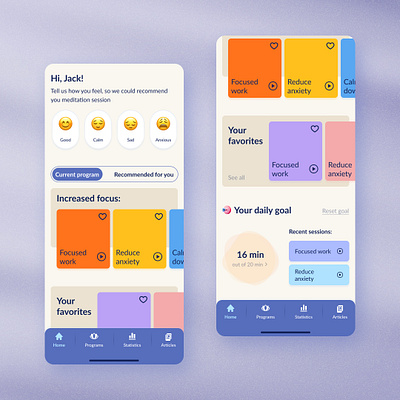 Meditation app app appdesign appinterface dailyui design designinspiration meditationapp mobile ui userinterface webdesign