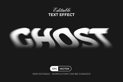 Ghost Text Effect Wave Blurry Style blur bold design editable effect font ghost halloween lettering modern noise style text type typeface typography vector wavy