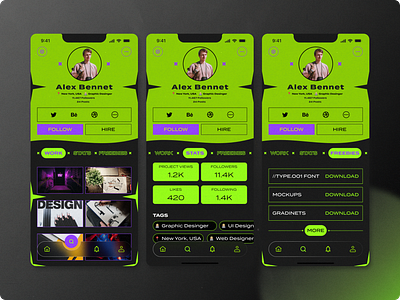 User Profile UI Design | DailyUI006 anti design brutalism cyberpunkdesign dailyui dailyui006 dailyui06 profile profile ui ui ui design user interface