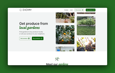 Website redesign for community farms animation ui