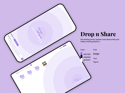 Drop n Share - Cross device file sharing app UI Design app file file sharing folder mobile app sharing ui ui design uiux design ux ux design