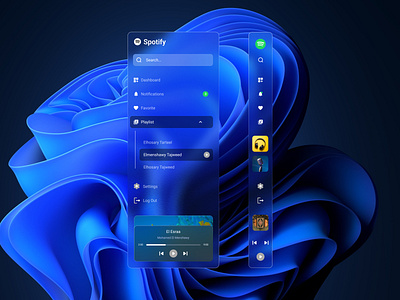 Spotify ( Side navigation ) app app design design illustration ins inspiration interaction design product design ui ux