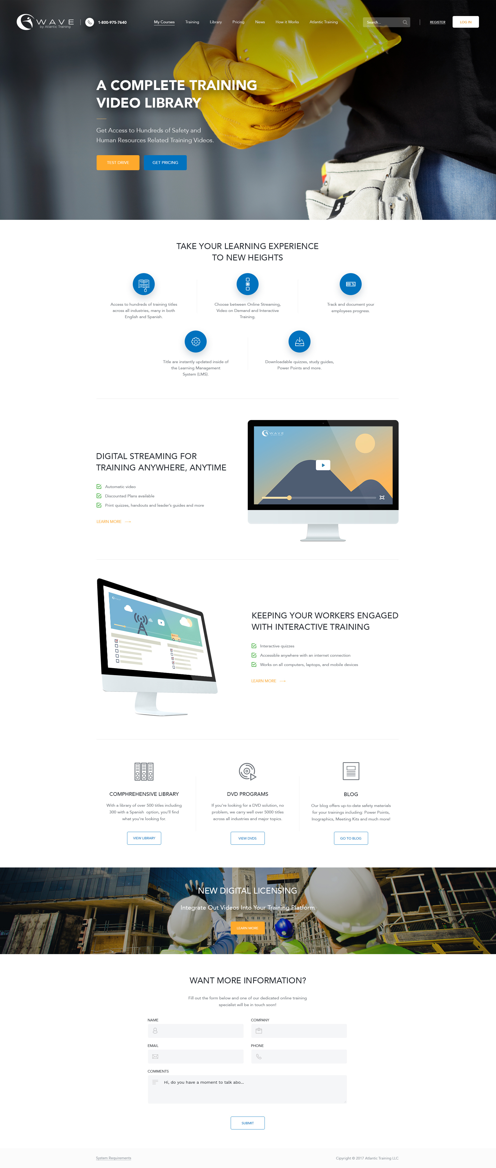 Wave - Homepage design human resources landing page training ui user interface ux webdesign website