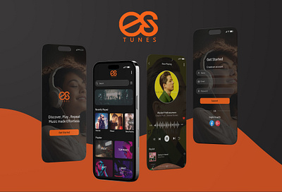 ES Tunes - Music app UI app branding designer es tunes figma music music app music app ui ui ui design ux