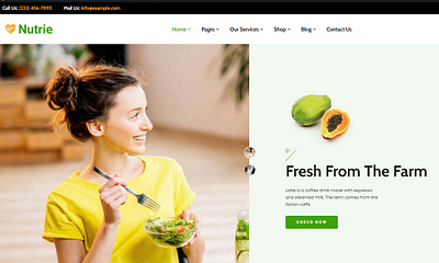 Nutrie – Health Coach and Nutrition WordPress Theme health coach nutrition web design web development wordpress theme