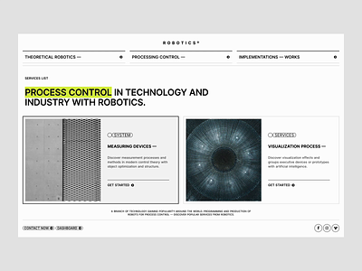 ROBOTICS - Website Concept blog cms concept design landing page minimalist modern portfolio technology ui ux web web design webdesign website
