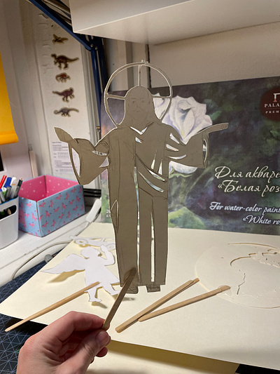 Фигура Христа для Пасхального спектакля театра теней театр теней