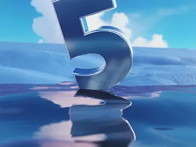 Number 5 36 days of type 3d design animation artwork cinema4d design graphic design illustration