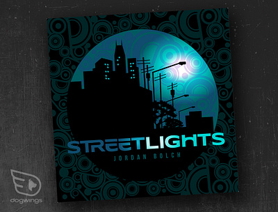 Album cover concept chipdavid city dogwings graphic design illustration music streetlights vector